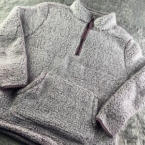 Serra Jacket Womens Medium Purple Sherpa Fleece Quarter Zip Pullover Hiking